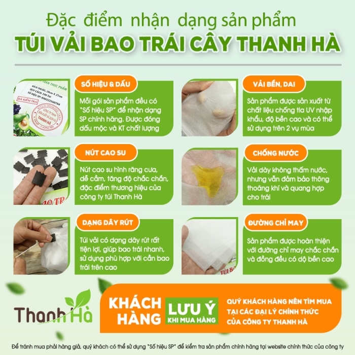 Những đặc điểm của túi bọc trái cây Thanh Hà