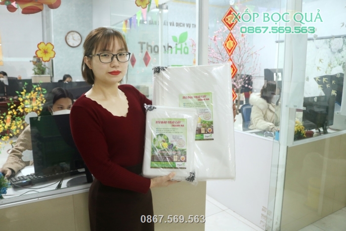 Công ty phân phối túi vải bao mít nguyên bịch có tem của Thanh Hà